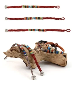 PHADUA Anklets^/ Multi Colored Braid Wax Cord Anklet