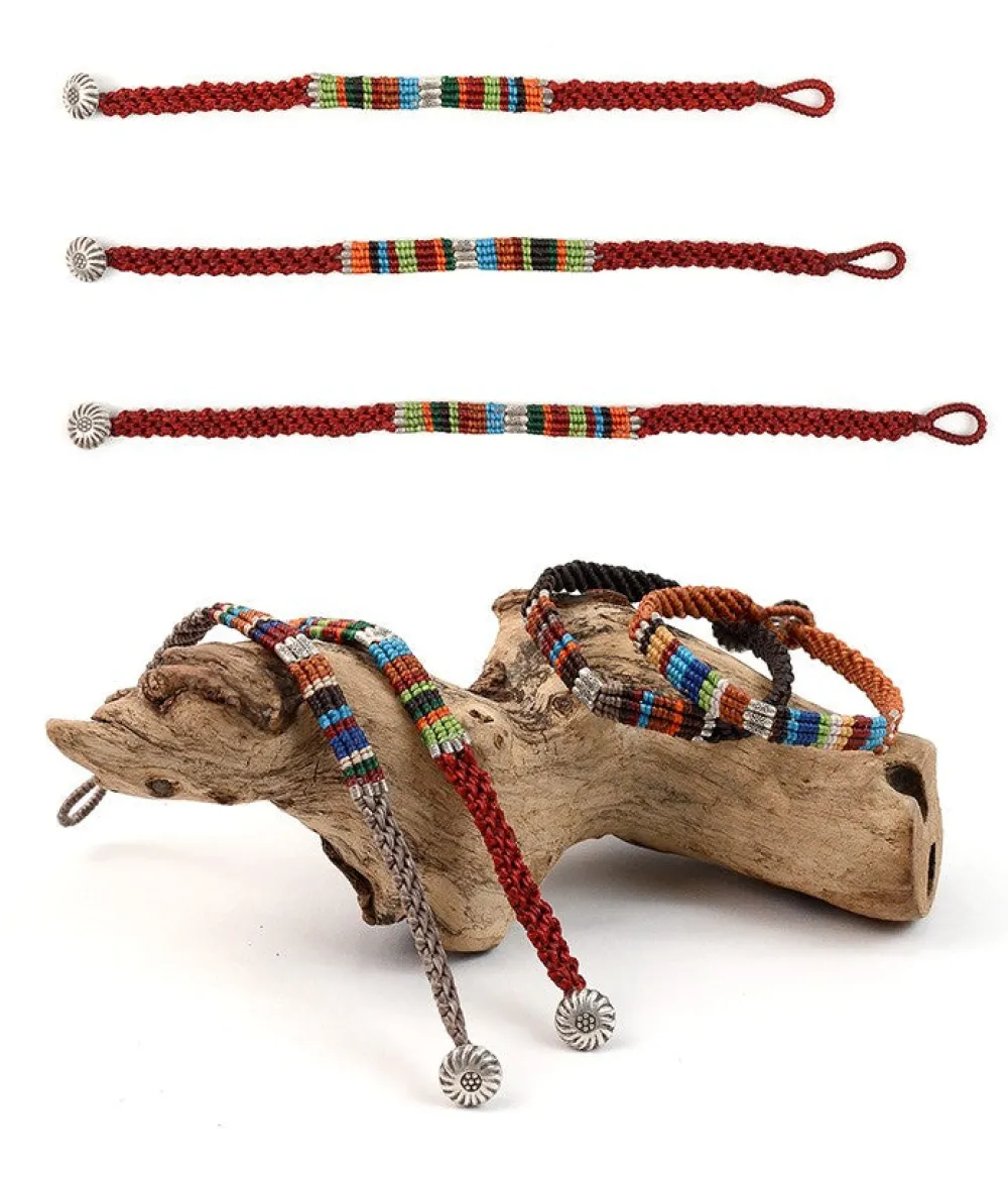 PHADUA Anklets^/ Multi Colored Braid Wax Cord Anklet