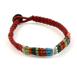 PHADUA Anklets^/ Multi Colored Braid Wax Cord Anklet