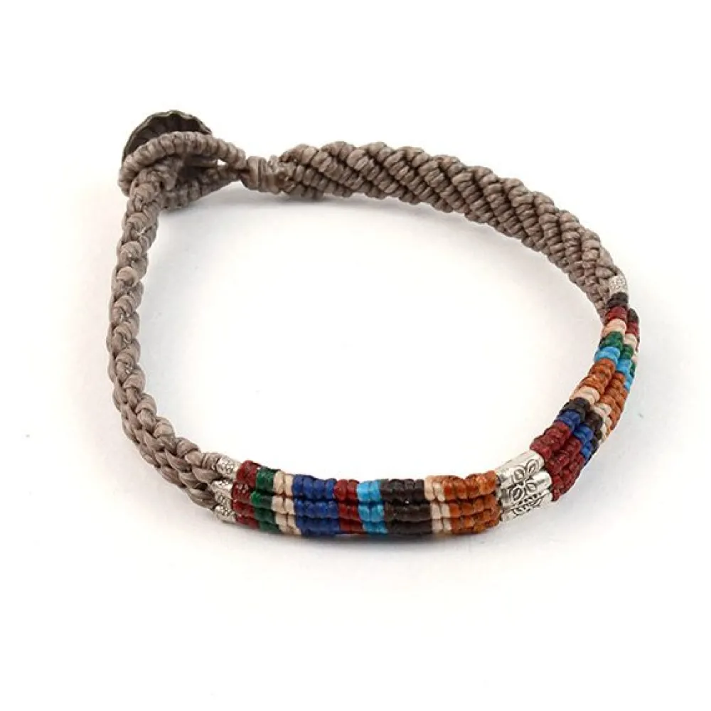 PHADUA Anklets^/ Multi Colored Braid Wax Cord Anklet