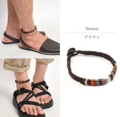 PHADUA Anklets^/ Multi Colored Braid Wax Cord Anklet