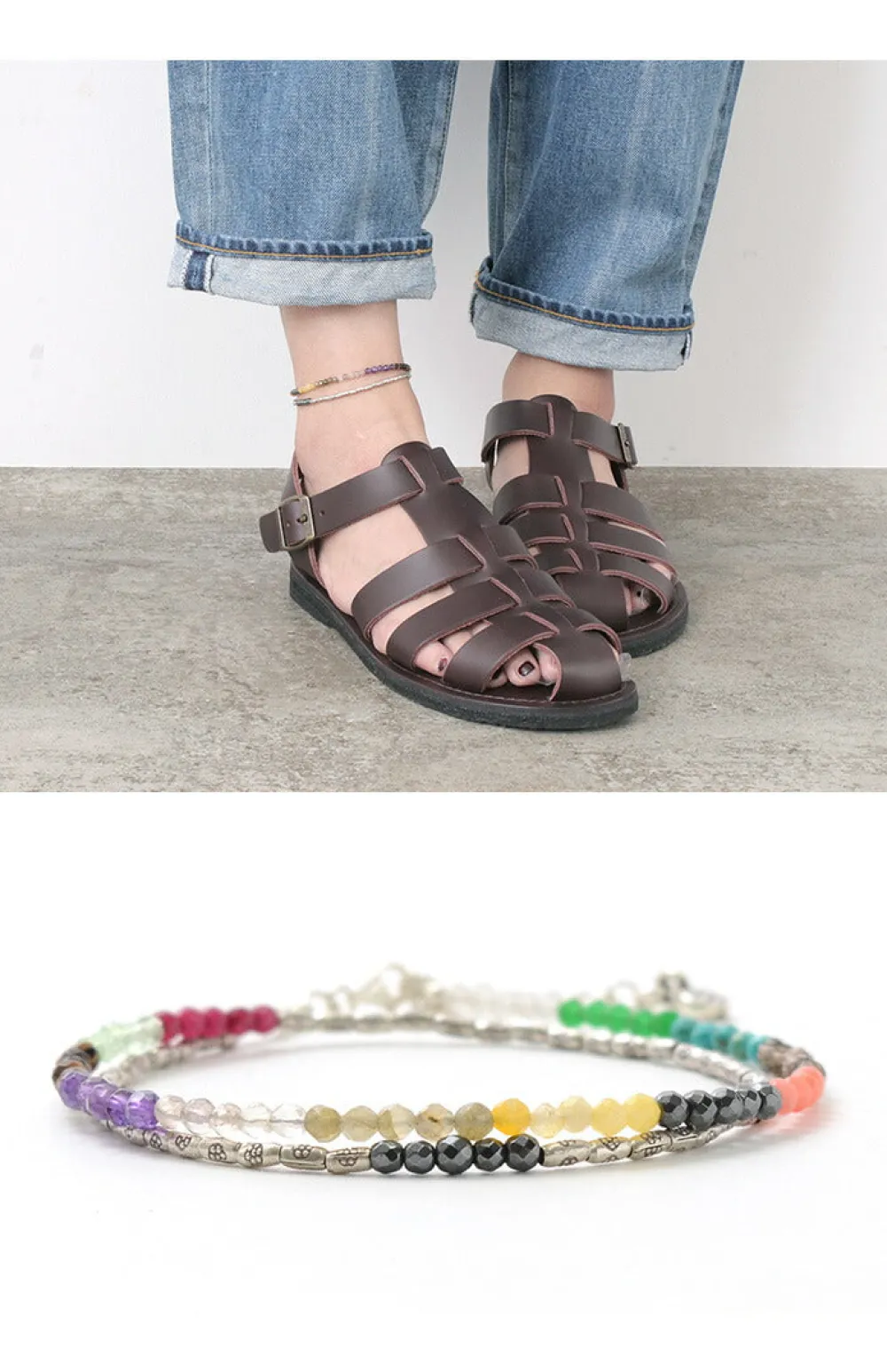 PHADUA Anklets^/ Multi Stone Wrap Anklet multi-stone