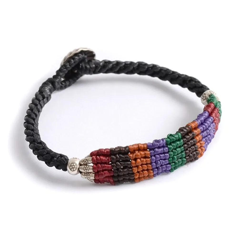 PHADUA Anklets^/ Multi-stripe Braid Wax Cord