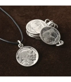 PHADUA Necklaces^/ Old Coin Pendant Top silver
