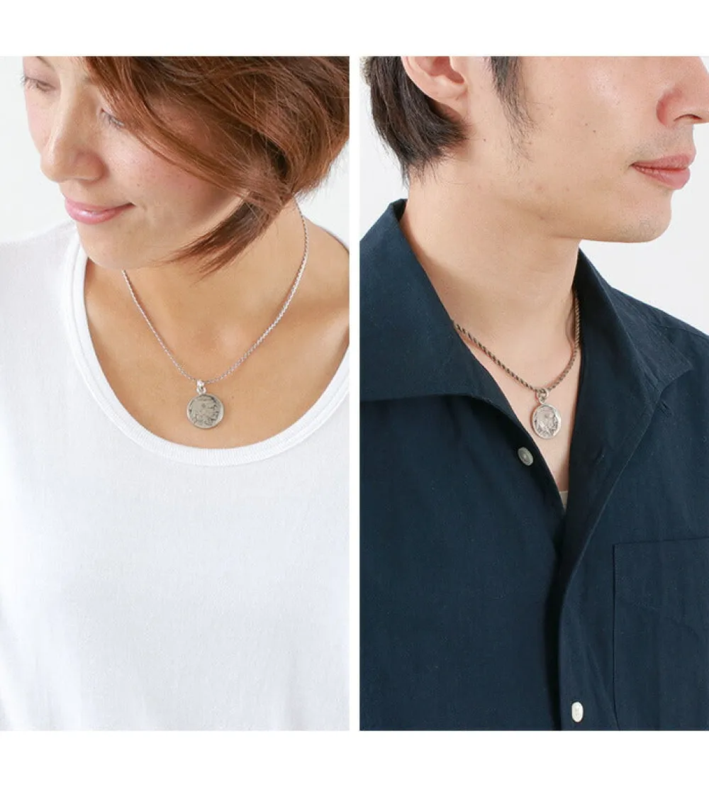PHADUA Necklaces^/ Old Coin Pendant Top silver