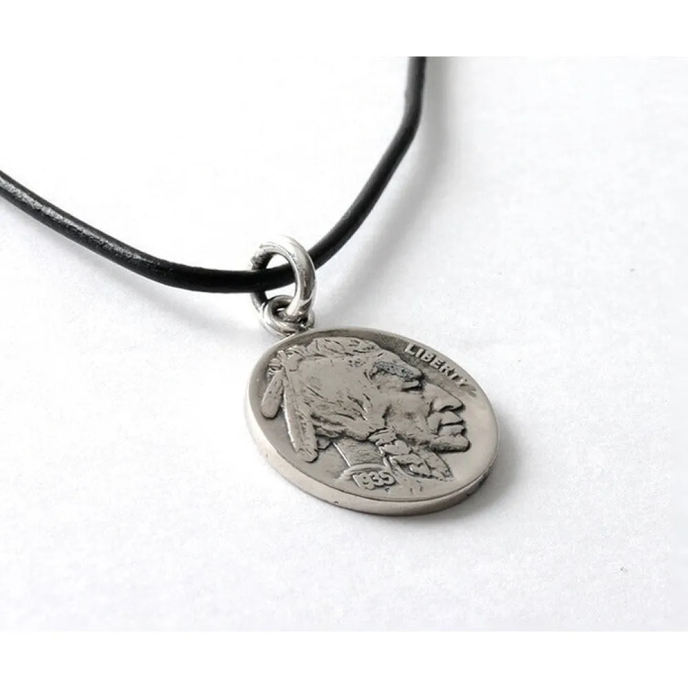 PHADUA Necklaces^/ Old Coin Pendant Top silver