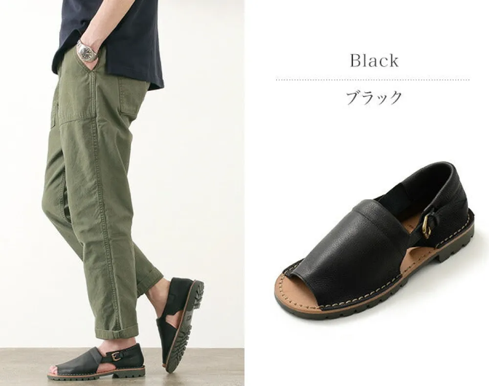 PHADUA Sandals^/ Open Toe Side Strap Leather Shoes