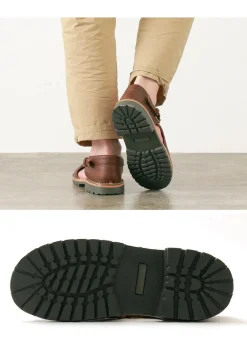 PHADUA Sandals^/ Open Toe Side Strap Leather Shoes