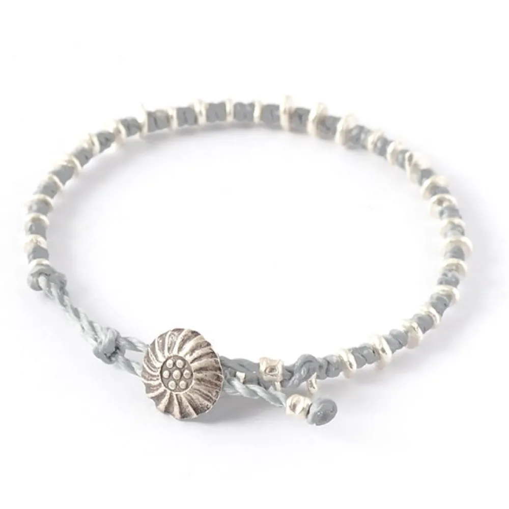 PHADUA Anklets^/ Pure drop silver waxed cord bracelet
