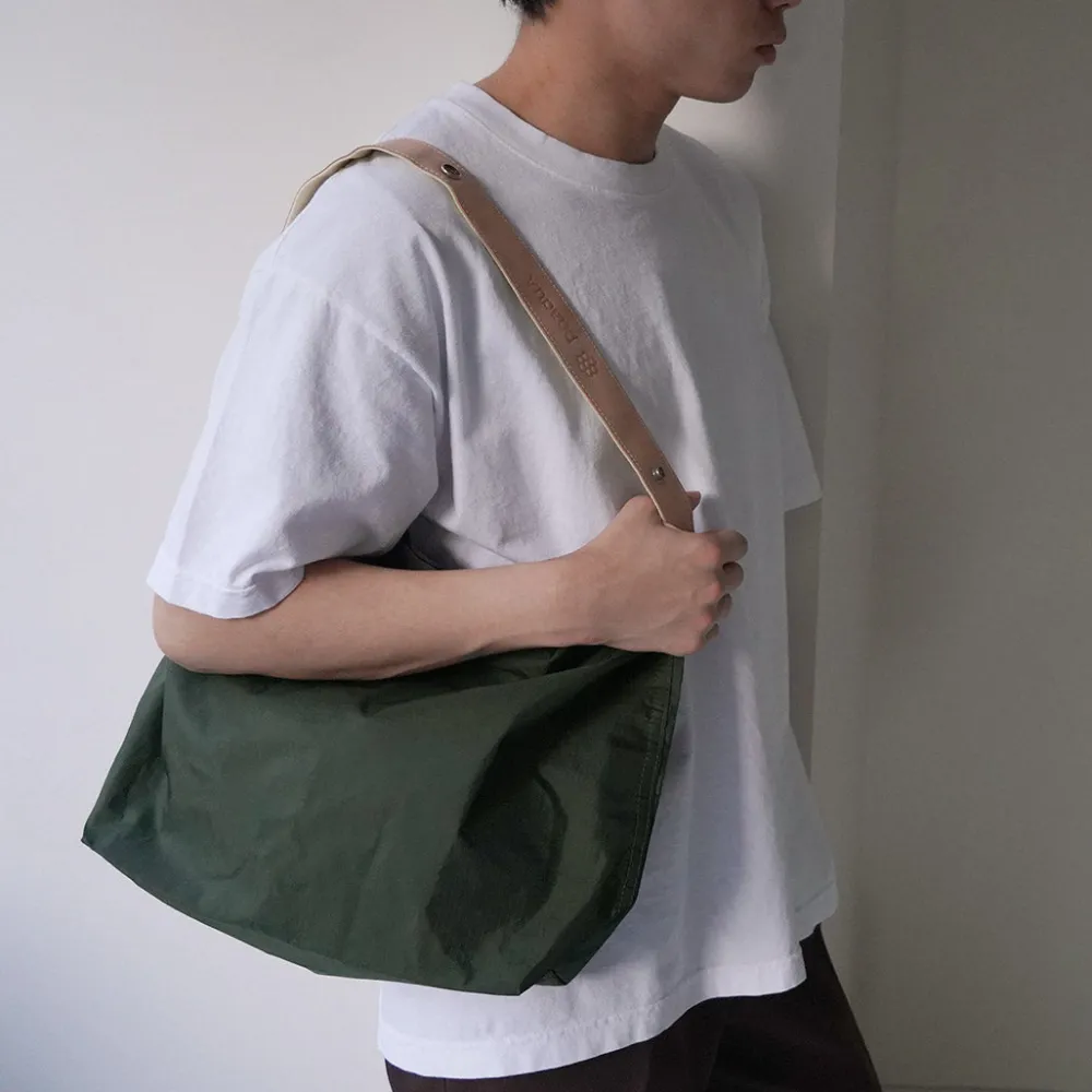 PHADUA Tote Bags^/ Ripstop Nylon Leather Sack/Shoulder Bag