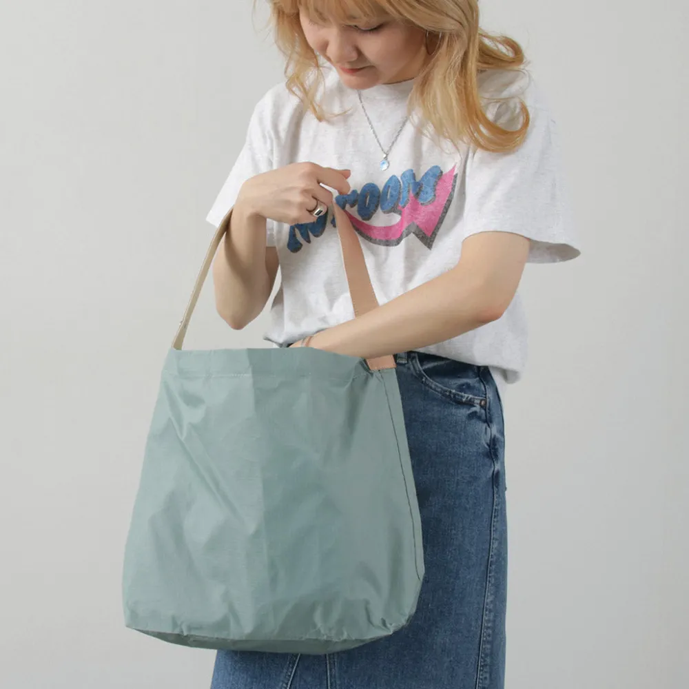 PHADUA Tote Bags^/ Ripstop Nylon Leather Sack/Shoulder Bag