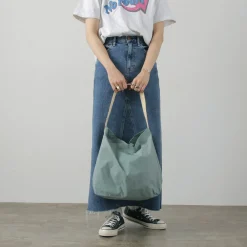 PHADUA Tote Bags^/ Ripstop Nylon Leather Sack/Shoulder Bag