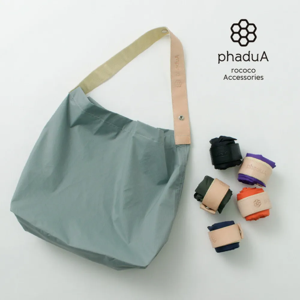 PHADUA Tote Bags^/ Ripstop Nylon Leather Sack/Shoulder Bag