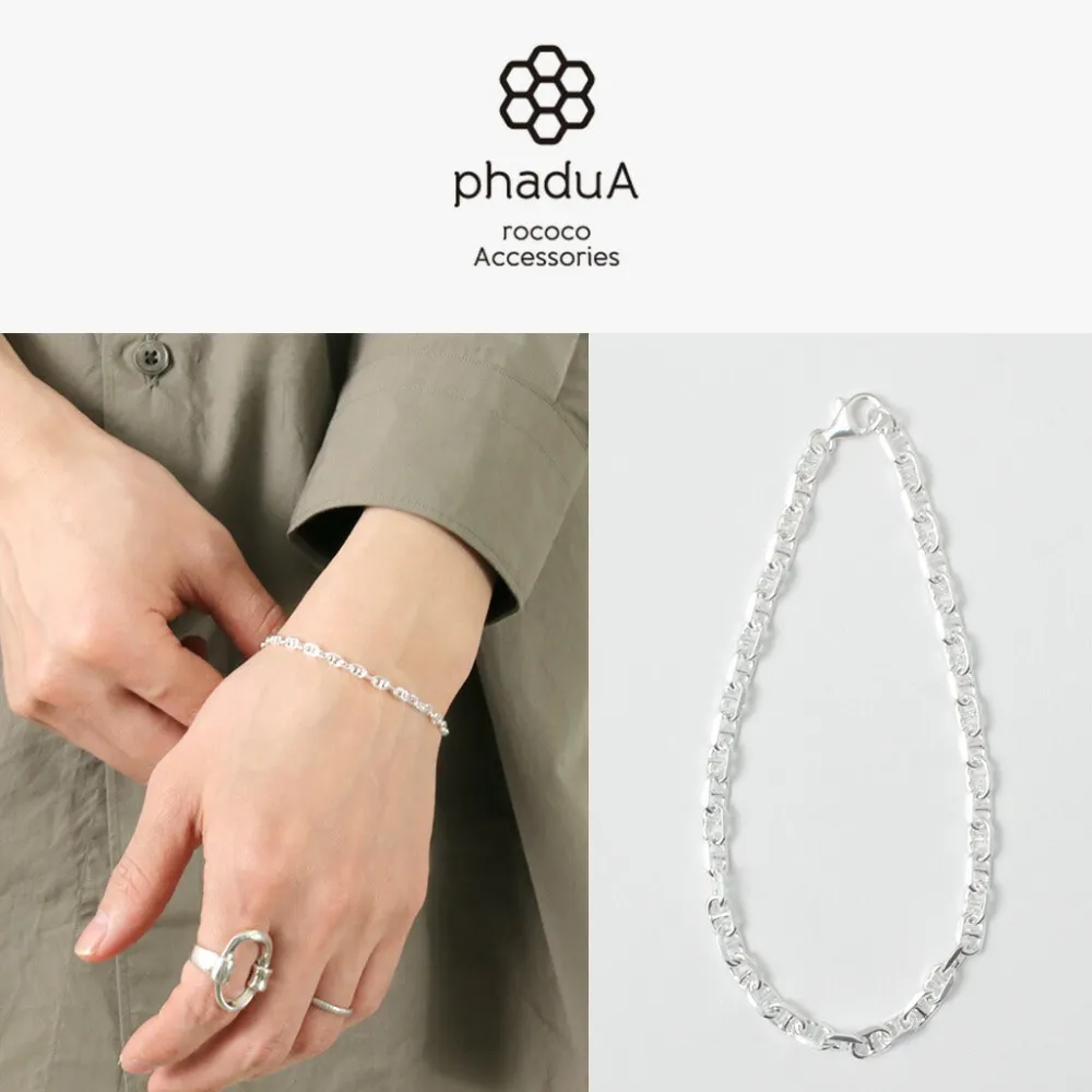 PHADUA Anklets^/ Semi solid anchor chain bracelet 925 silver