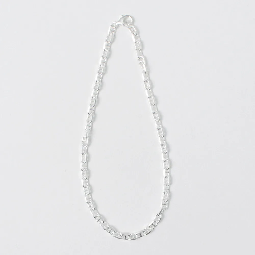 PHADUA Anklets^/ Semi solid anchor chain anklet 925 silver
