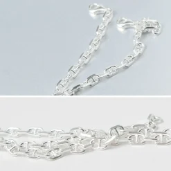 PHADUA Anklets^/ Semi solid anchor chain anklet 925 silver