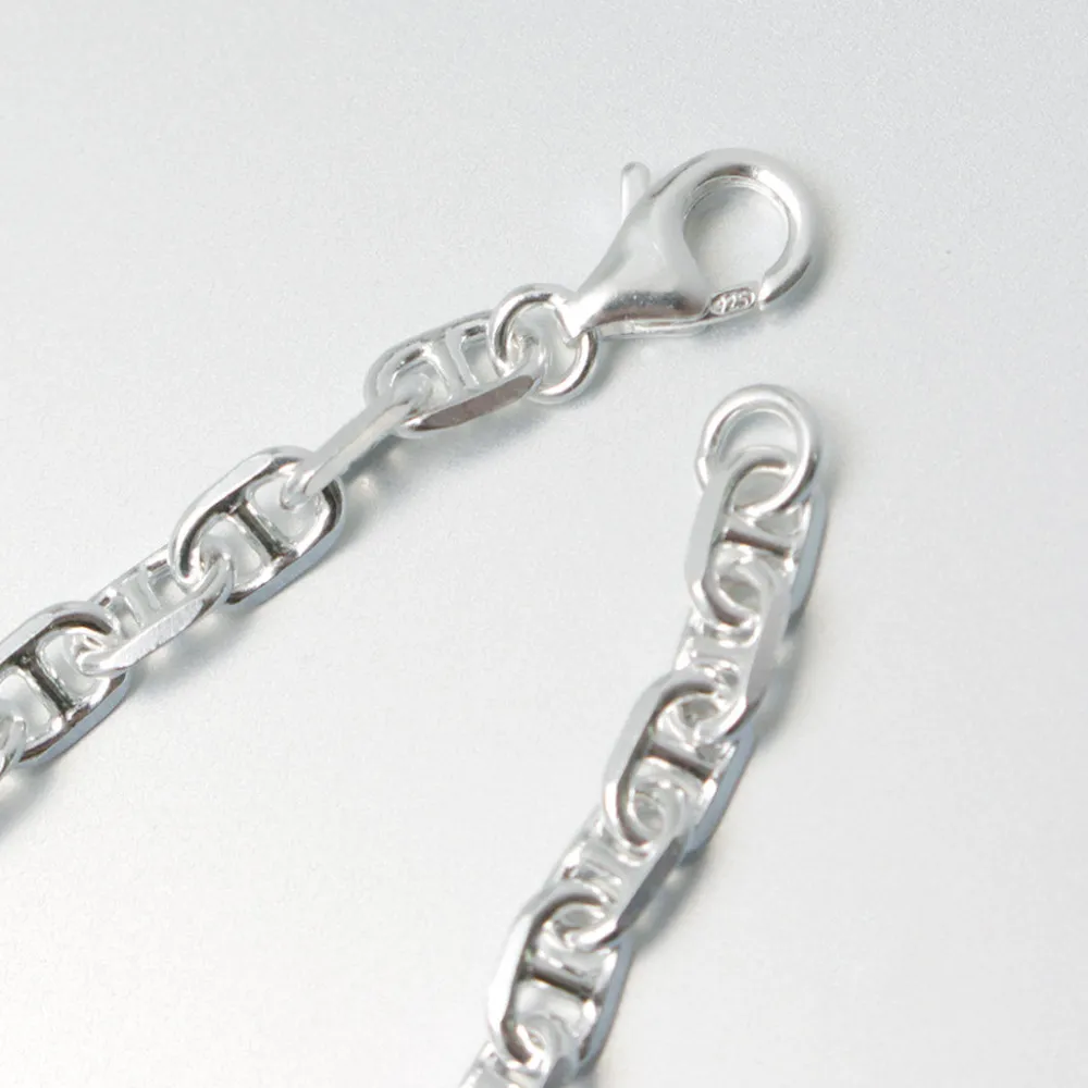 PHADUA Anklets^/ Semi solid anchor chain anklet 925 silver