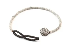 PHADUA Anklets^/ Shell Beads / Wax Cord Bracelet natural