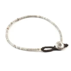 PHADUA Anklets^/ Shell Beads / Wax Cord Anklet natural