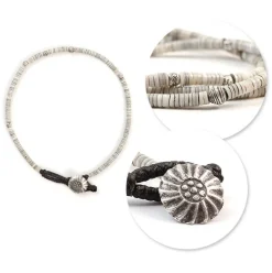 PHADUA Anklets^/ Shell Beads / Wax Cord Anklet natural
