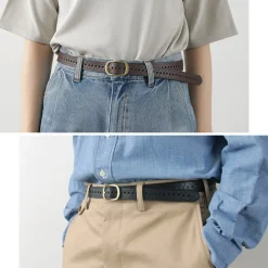 PHADUA Belts^/ Sizeless Perforated Leather Belt