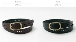 PHADUA Belts^/ Sizeless Perforated Leather Belt