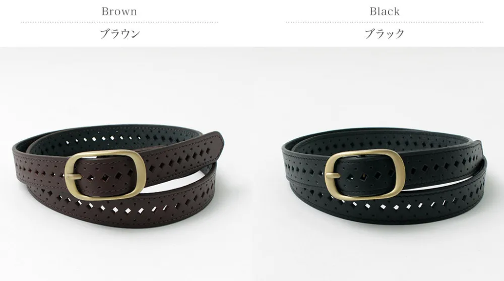 PHADUA Belts^/ Sizeless Perforated Leather Belt