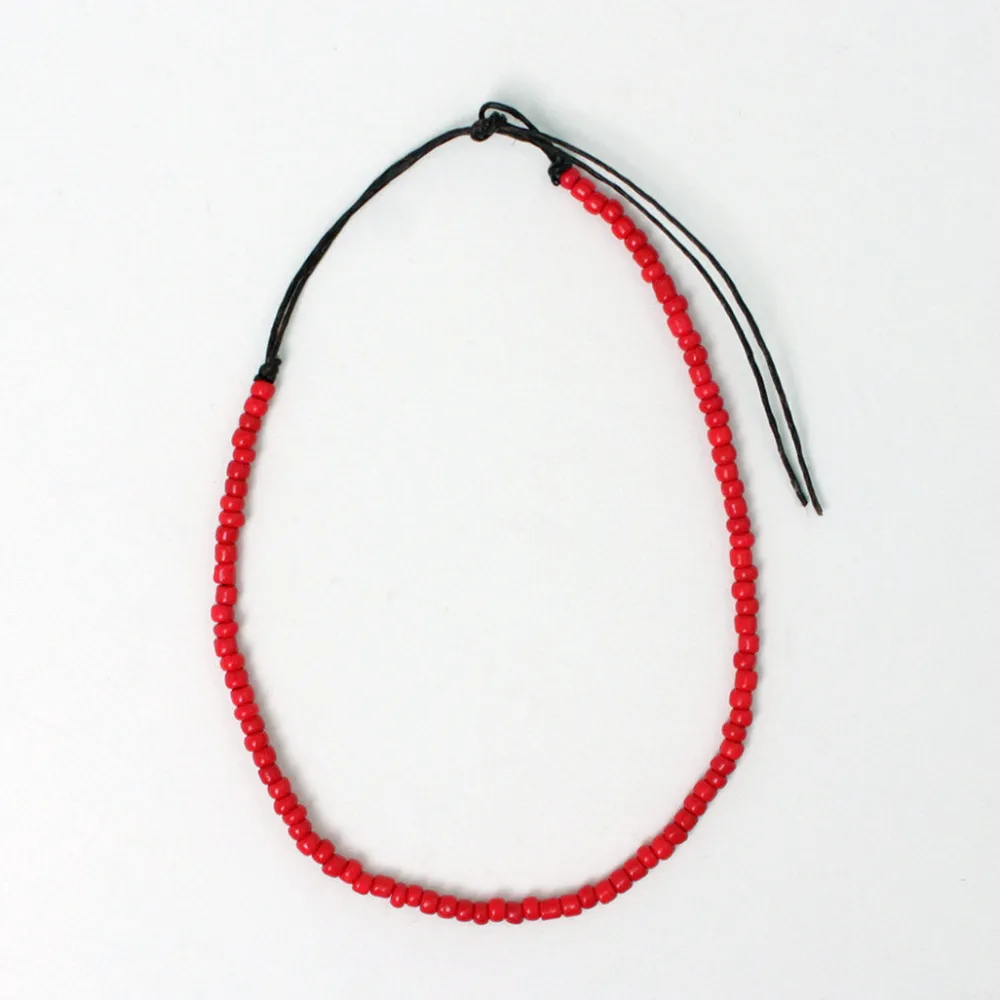 PHADUA Anklets^/ Solid glass bead anklet