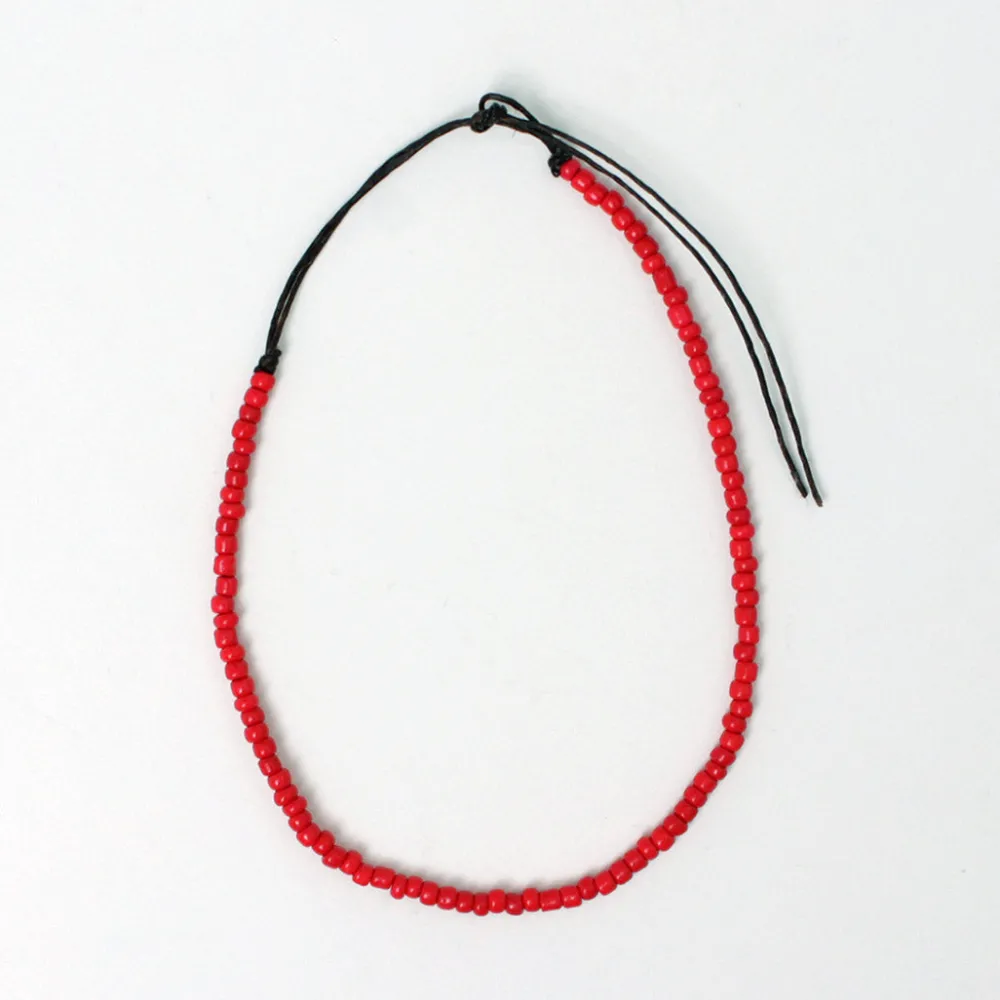 PHADUA Anklets^/ Solid glass bead anklet