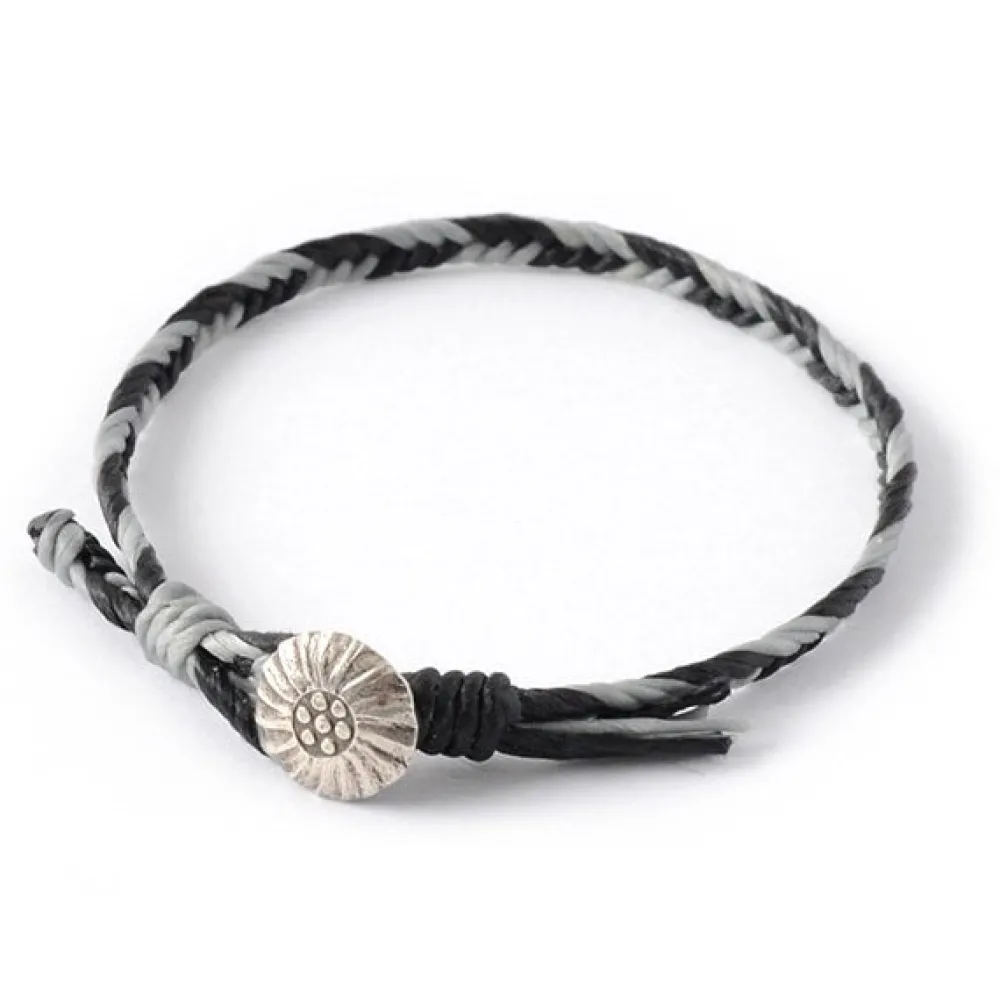 PHADUA Anklets^/ 2-Tone Wax Cord Concho Bracelet