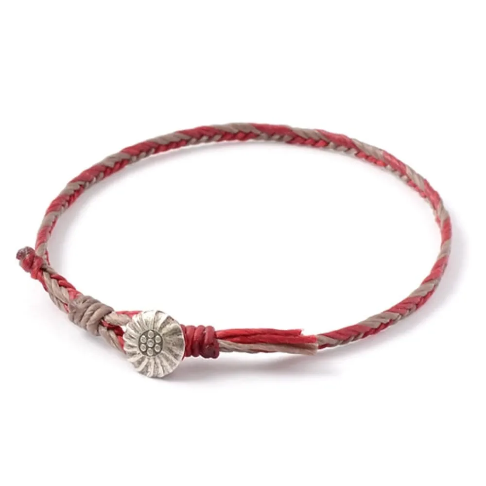 PHADUA Anklets^/ 2-Tone Wax Cord Concho Anklet