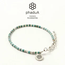 PHADUA Anklets^/ Turquoise and Shell Anklet blue