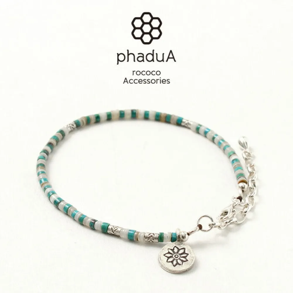 PHADUA Anklets^/ Turquoise and Shell Anklet blue