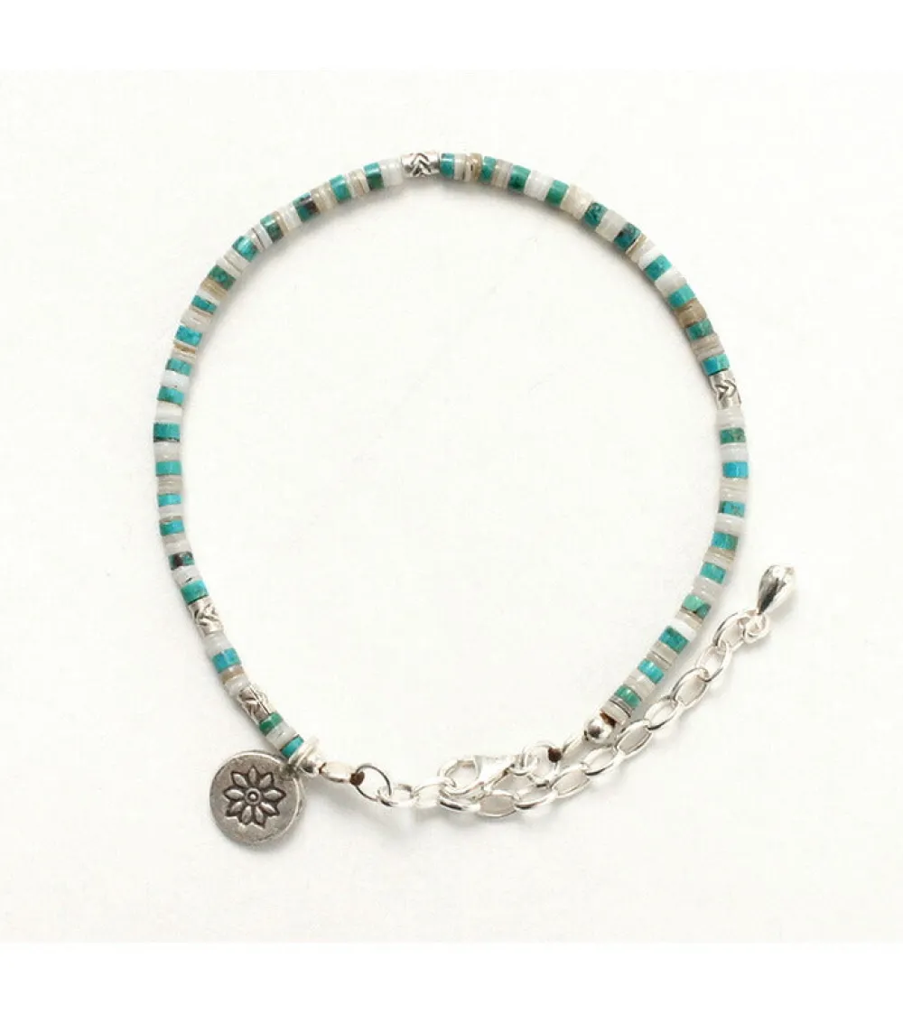 PHADUA Anklets^/ Turquoise and Shell Anklet blue