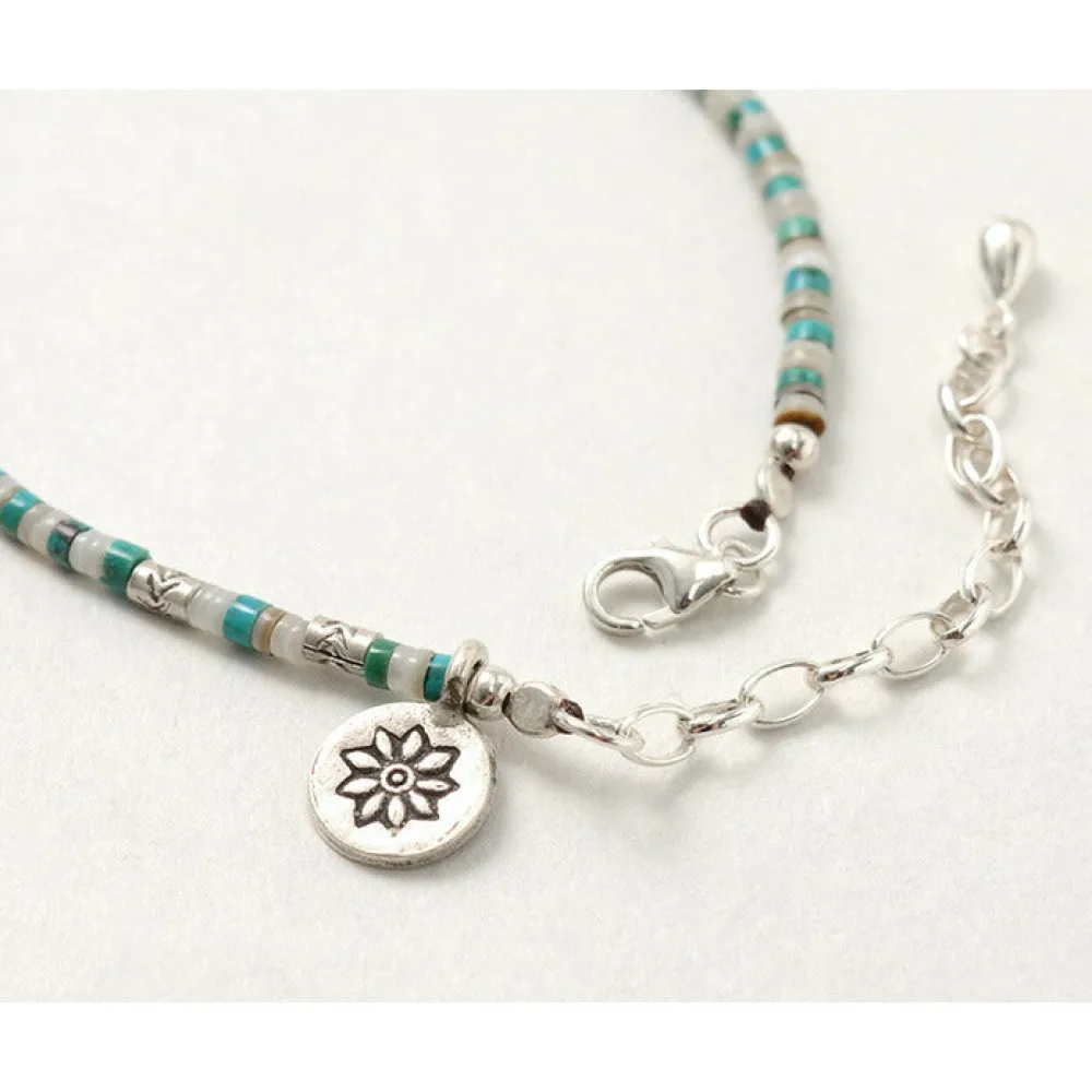 PHADUA Anklets^/ Turquoise and Shell Anklet blue