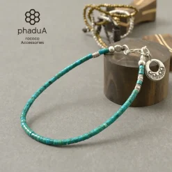 PHADUA Anklets^/ Turquoise Bead Anklet blue