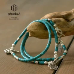PHADUA Anklets^/ Turquoise Bead Bracelet blue