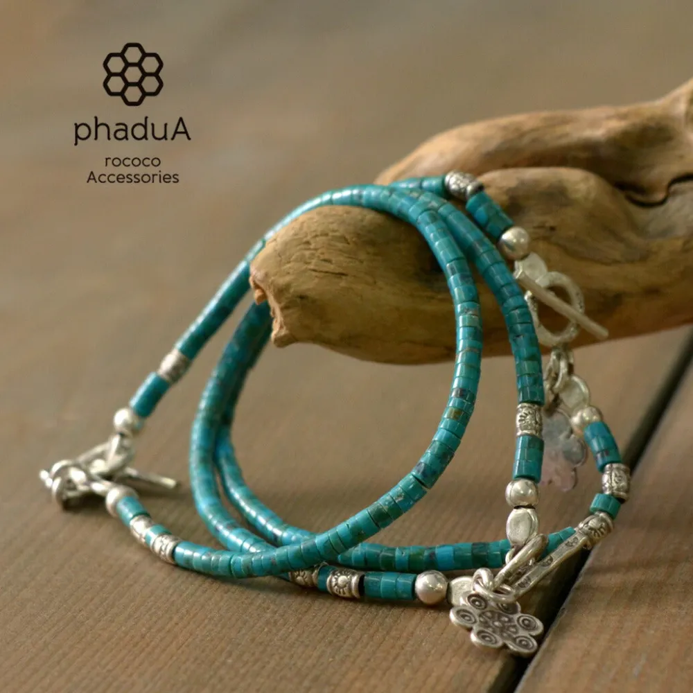 PHADUA Anklets^/ Turquoise Bead Bracelet blue
