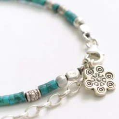PHADUA Anklets^/ Turquoise Beaded Anklet blue