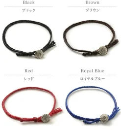 PHADUA Anklets^/ Wax Cord Concho Anklet Fishbone Braid