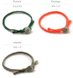 PHADUA Anklets^/ Wax Cord Concho Bracelet Fishbone Braid