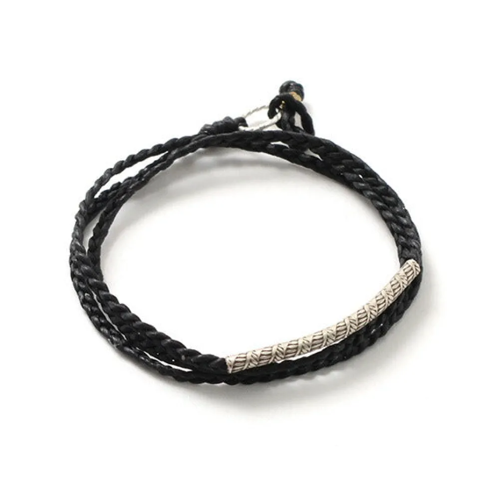 PHADUA Anklets^/ Wax Cord Karen Silver Tube Anklet / Bracelet / Necklace