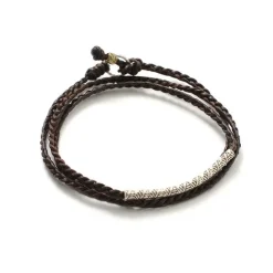 PHADUA Anklets^/ Wax Cord Karen Silver Tube Anklet / Bracelet / Necklace