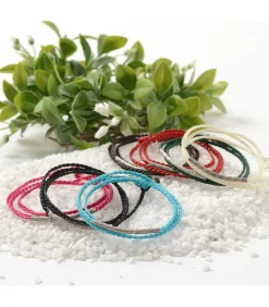 PHADUA Anklets^/ Wax Cord Karen Silver Tube Anklet / Bracelet / Necklace
