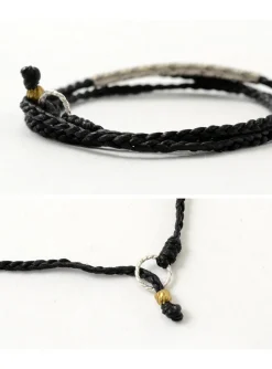 PHADUA Anklets^/ Wax Cord Karen Silver Tube Anklet / Bracelet / Necklace