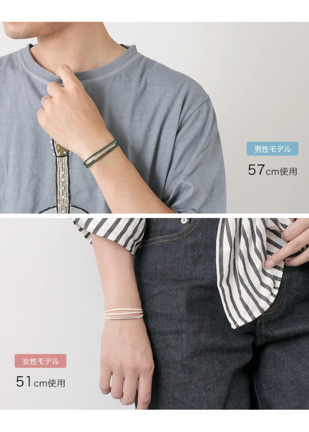 PHADUA Anklets^/ Wax Cord Karen Silver Tube Anklet / Bracelet / Necklace