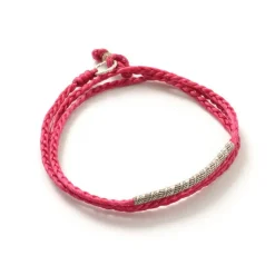 PHADUA Anklets^/ Wax Cord Karen Silver Tube Anklet / Bracelet / Necklace