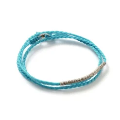 PHADUA Anklets^/ Wax Cord Karen Silver Tube Anklet / Bracelet / Necklace