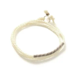 PHADUA Anklets^/ Wax Cord Karen Silver Tube Anklet / Bracelet / Necklace