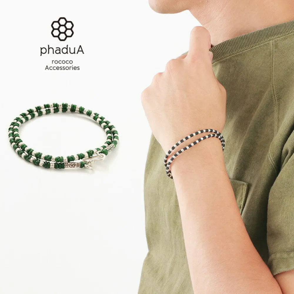 PHADUA Anklets^/ Wax Cord Silver Bracelet